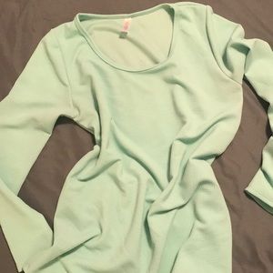 EUC LLR Lynnae, long sleeve waffle knit tee